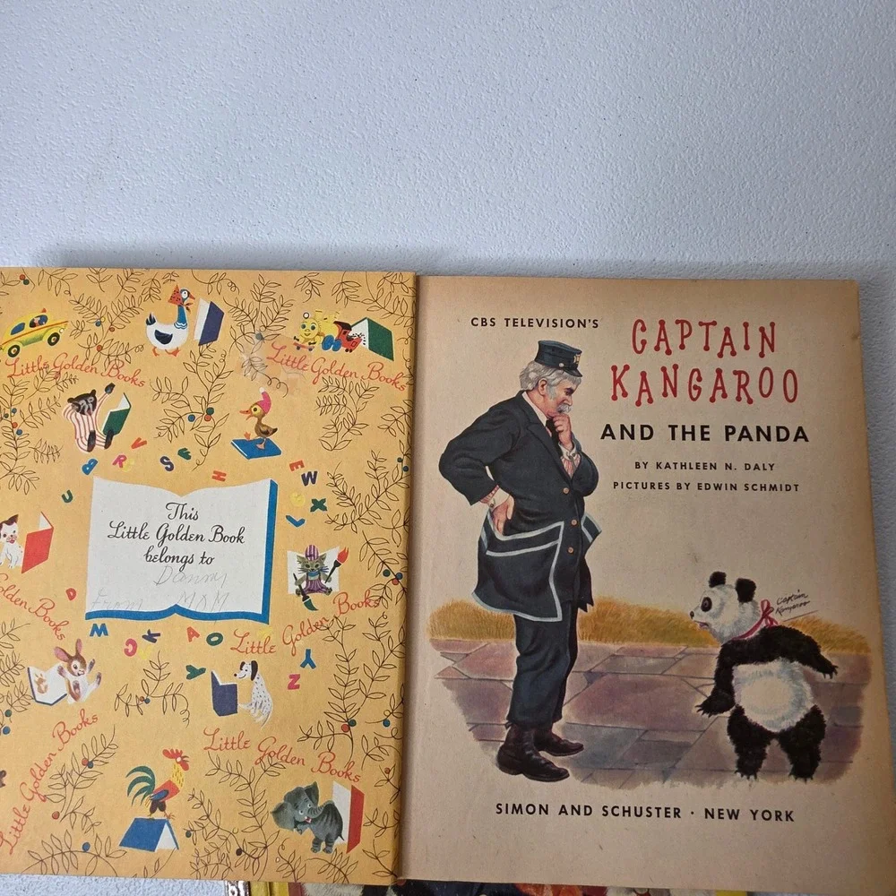 Vintage 1950s Little Golden Books Captain Kangaroo Book Lot of 3 Kids Classic TV